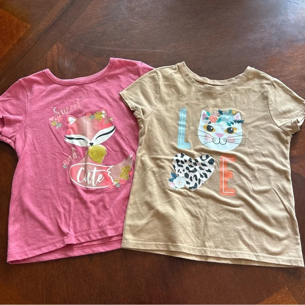 Garanimals | Kids Graphic T-Shirts - Pink and Tan